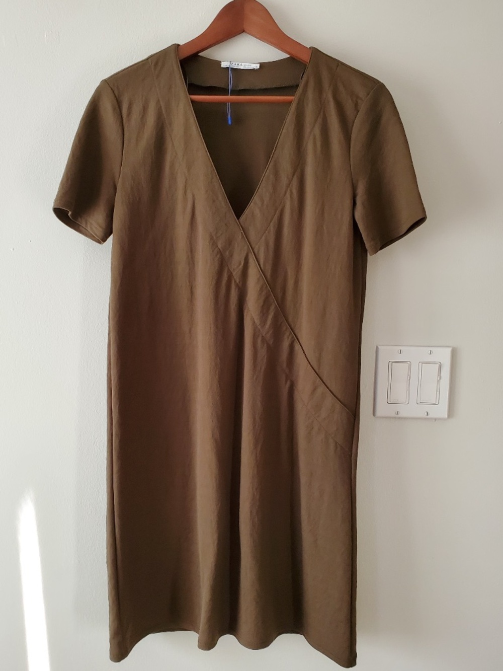 Zara Olive T-Shirt Dress | Relaxed Fit | Size S